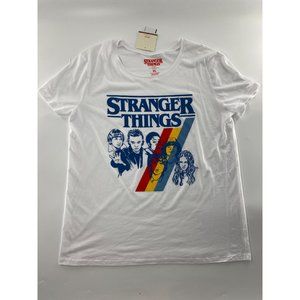NWT Unisex White Stranger Things Netflix T-Shirt